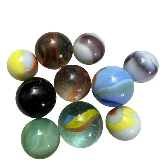 marbles vintage lot assortment of different types and colors 200 marble Pieces - Picture 4 of 15